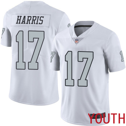 Oakland Raiders Limited White Youth Dwayne Harris Jersey NFL Football #17 Rush Vapor Untouchable Jersey->youth nfl jersey->Youth Jersey